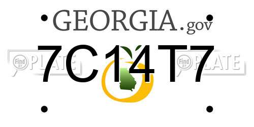 7C14T7 Georgia License Plate