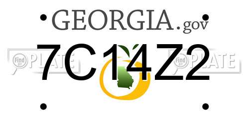 7C14Z2 Georgia License Plate