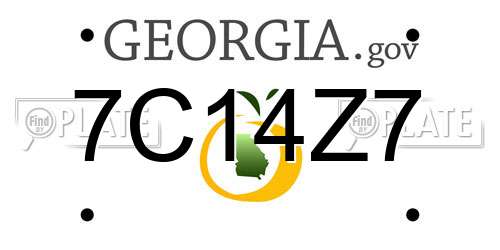 7C14Z7 Georgia License Plate