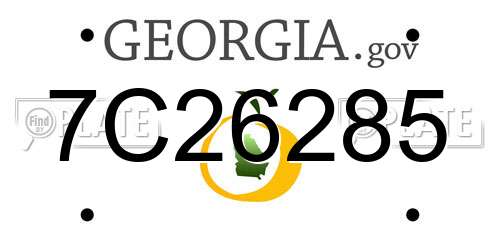 7C26285 Georgia License Plate