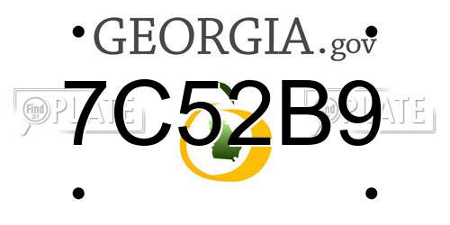 7C52B9 Georgia License Plate