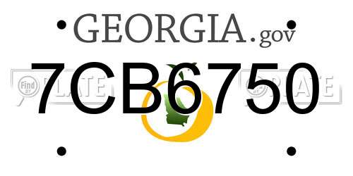 7CB6750 Georgia License Plate