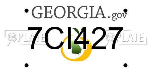 7CI427 Georgia License Plate