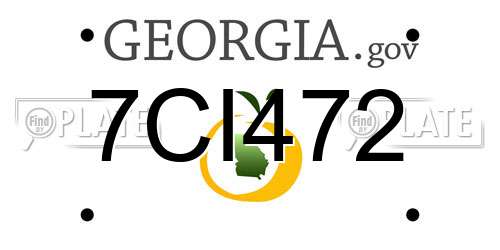 7CI472 Georgia License Plate