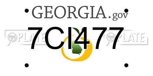 7CI477 Georgia License Plate
