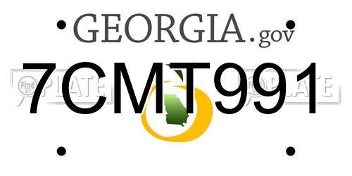 7CMT991 Georgia License Plate