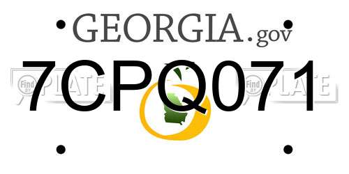 7CPQ071 Georgia License Plate