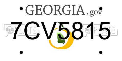 7CV5815 Georgia License Plate