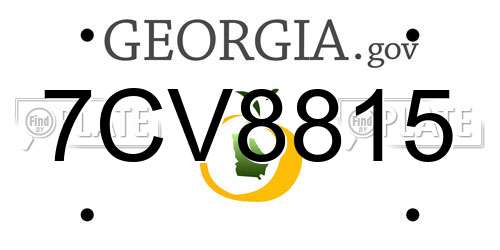 7CV8815 Georgia License Plate