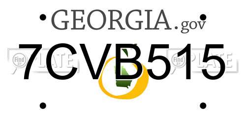 7CVB515 Georgia License Plate