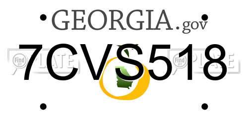 7CVS518 Georgia License Plate