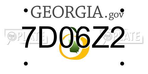 7D06Z2 Georgia License Plate