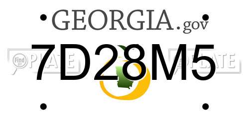 7D28M5 Georgia License Plate