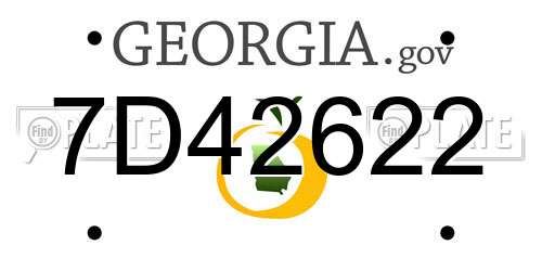 7D42622 Georgia License Plate