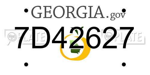 7D42627 Georgia License Plate