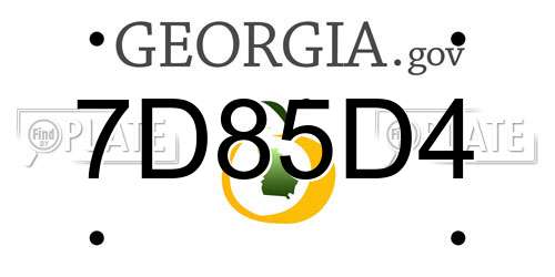 7D85D4 Georgia License Plate
