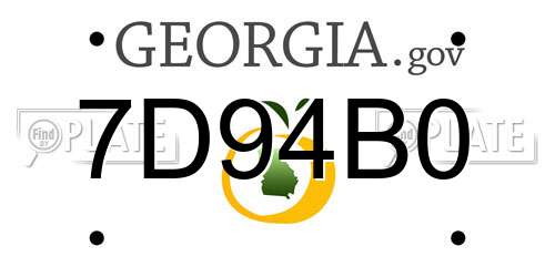 7D94B0 Georgia License Plate