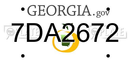 7DA2672 Georgia License Plate