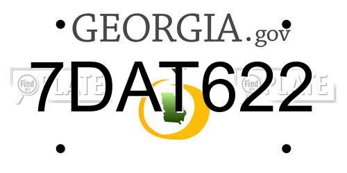 7DAT622 Georgia License Plate