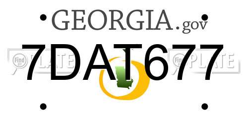 7DAT677 Georgia License Plate