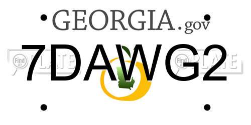 7DAWG2 Georgia License Plate
