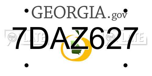 7DAZ627 Georgia License Plate