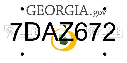 7DAZ672 Georgia License Plate