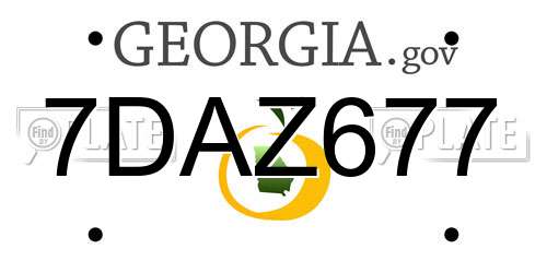 7DAZ677 Georgia License Plate