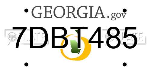 7DBT485 Georgia License Plate