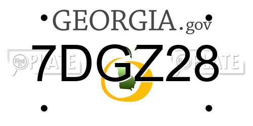7DGZ28 Georgia License Plate