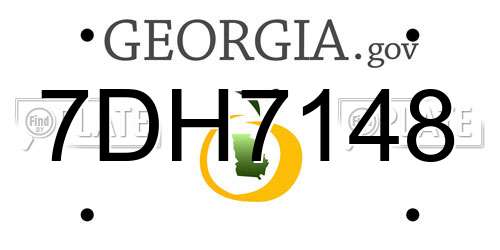 7DH7148 Georgia License Plate