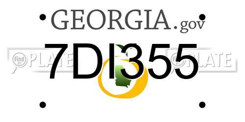 7DI355 Georgia License Plate