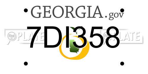 7DI358 Georgia License Plate