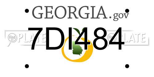 7DI484 Georgia License Plate