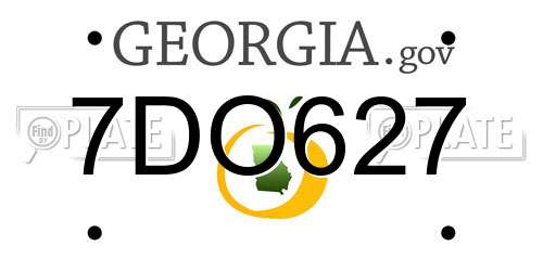 7DO627 Georgia License Plate