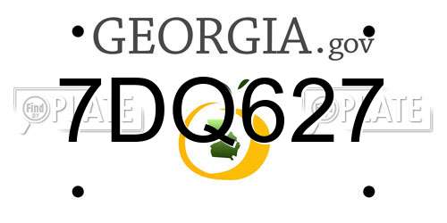 7DQ627 Georgia License Plate