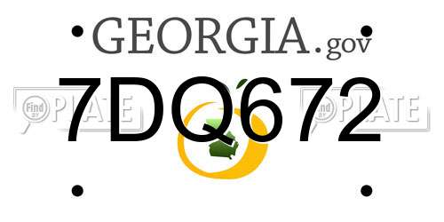 7DQ672 Georgia License Plate