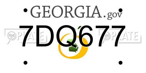 7DQ677 Georgia License Plate