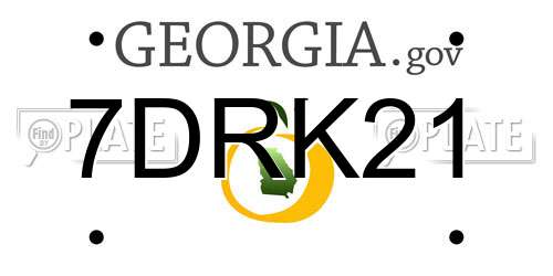 7DRK21 Georgia License Plate