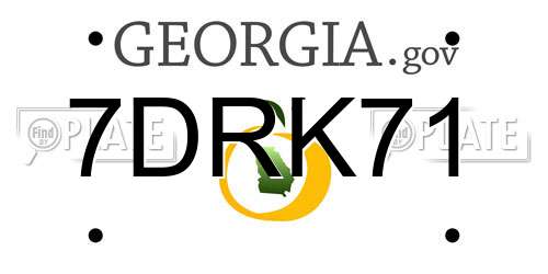 7DRK71 Georgia License Plate