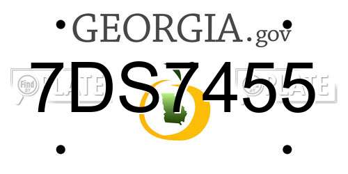 7DS7455 Georgia License Plate