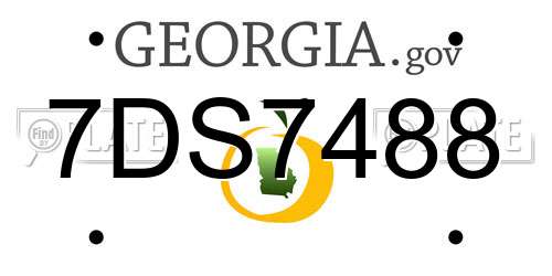 7DS7488 Georgia License Plate