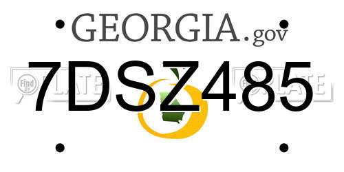 7DSZ485 Georgia License Plate