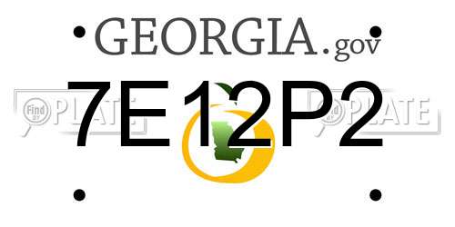 7E12P2 Georgia License Plate