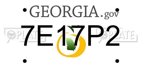7E17P2 Georgia License Plate