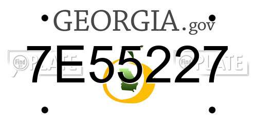 7E55227 Georgia License Plate