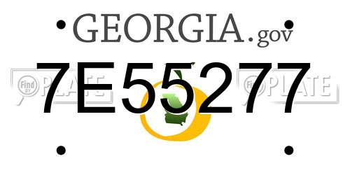 7E55277 Georgia License Plate