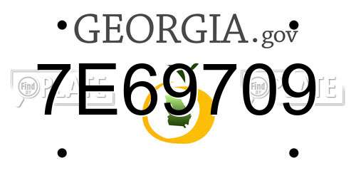 7E69709 Georgia License Plate