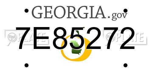 7E85272 Georgia License Plate