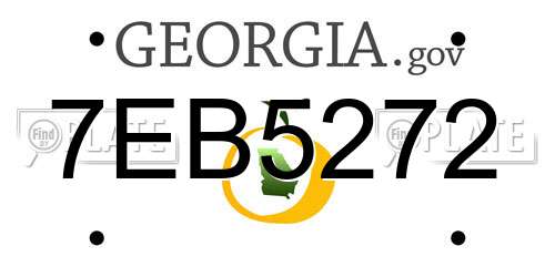 7EB5272 Georgia License Plate